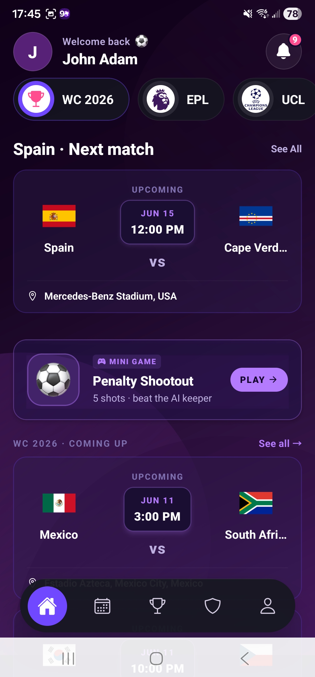 Dashboard screenshot